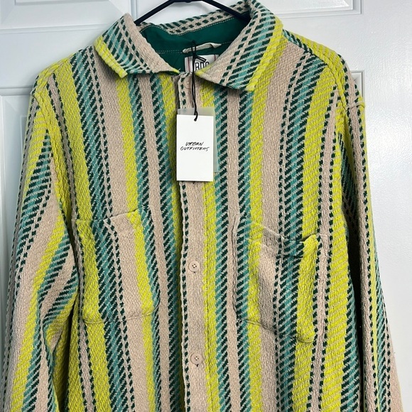 Urban Outfitters Green and Yellow Striped Jacket - Picture 2 of 9